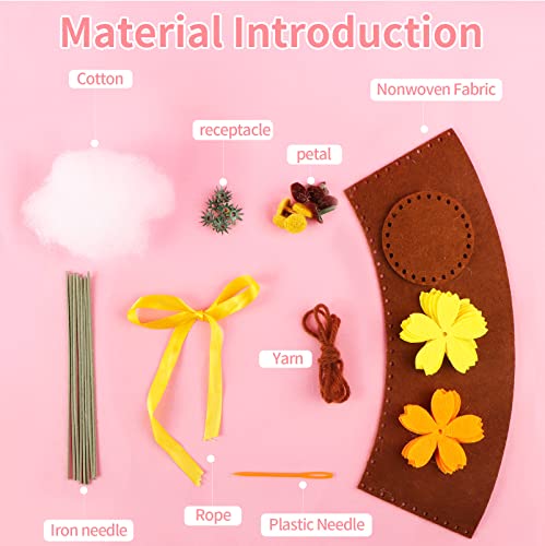 4 pcs Kids Arts and Crafts Sewing Potted Flower kit Ages 1-3, Toddler Arts and Crafts for Kids Preschool Educational Toys Sewing Kit for Kids 1 2 3 4 - WoodArtSupply