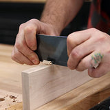 DFM Tool Works Premium Made In The USA Blue Curved Cabinet Card Scrapers - Woodworking Tools for Precision Woodworking and Fine Finishes, Ideal Wood DFM Tool Works