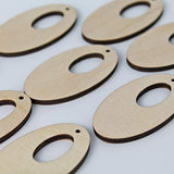 ALL SIZES BULK (12pc to 100pc) Unfinished Wood Wooden Laser Cutout Oval with cut out Dangle Earring Jewelry Blanks Charms Shape Crafts Made in Texas Texan Wood Crafts