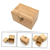 Holibanna 1pc Box Wooden Storage Box Makeup Organizers Jewelry Organizer Necklace Storage Bag Unfinished Girls Ring Holder Wood Watch Display Case Holibanna