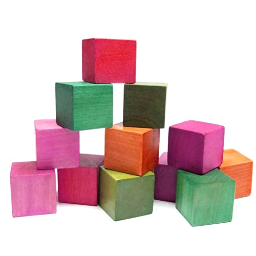 HOZEON 45 PCS 2 Inch Wooden Cubes, Natural Unfinished Wood Blocks, Blank Wood Square Blocks for Painting, Puzzle Making, Decorating, Crafts and DIY HOZEON
