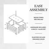 Avera Products | Raised Garden Bed | Rectangle Wood Planter Box | The Perfect Wooden Flower Box | 19" x 9.5" x 8.5" | Great Small Vegetable or Herb Avera Products