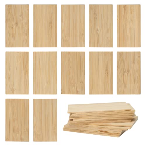 Bamboo Engraving Blanks Rectangle Bamboo Blanks Unfinished Wood Blanks 20 Pcs TFoRibbon