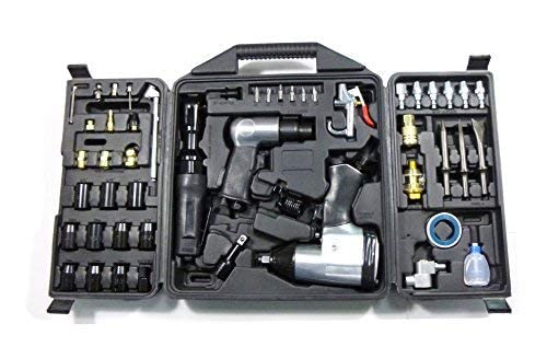 DP Dynamic Power 50 Piece Air Tool Kit. 1-1/2'' Impact Wrench, 1-3/8'' Ratchet Wrench, 5-Air Hammer w/Chisels, and other great tools. D-W3-50K - WoodArtSupply