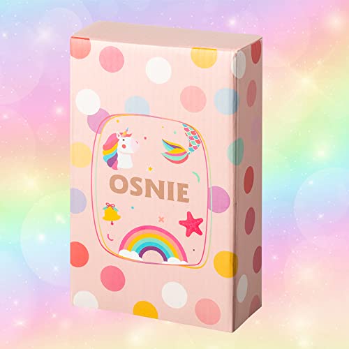 OSNIE Kids DIY Bead Jewelry Making Kit with 400+ Beads & Charms for Creative Bracelets Necklaces Rings, Children Mermaid Starfish Shell Princess OSNIE