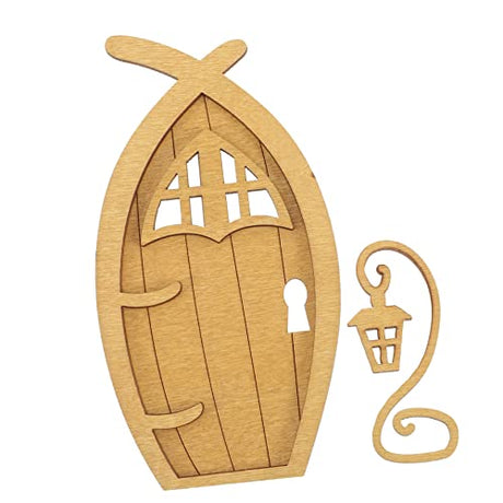Yardenfun Desk Decor 1 Set Party for Art DIY Kit Fairy Gardens Door Landscape Miniature of Garden Sculpture Tree Decor Mini Cutouts Doors Wall Yardenfun
