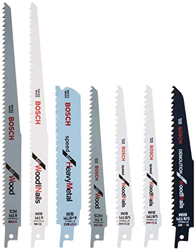 BOSCH RAP7PK 7-Piece Reciprocating Saw Blade Set - WoodArtSupply