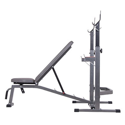 Body Champ Olympic Weight Bench with Squat Rack Included, Two Piece Set, Workout Bench, Versatile Strength Training Equipment for Home Gym, PRO3900, - WoodArtSupply