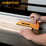 POWERTEC 71555V Universal Featherboard and L-Shaped Table Saw Push Stick Woodworking Safety Kit, 1 Set (2-Pcs) POWERTEC