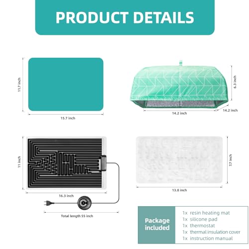 ISTOYO Resin Heating Mat, Resin Molds Heating Pad, Resin Curing Machine, Epoxy Resin Dryer with Time Adjustment Function for Epoxy Molds, Resin - WoodArtSupply