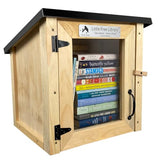 LITTLE FREE LIBRARY® Unfinished Kit with Official Charter Sign and World Map Access Included, Amish Crafted in America, Share Books, Support the LITTLE FREE LIBRARY