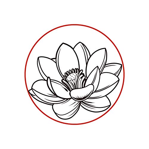 Lotus Pattern Wood Branding Iron with Wooden Handle - 1.2” Stamp for Leather, Wood & BBQ SUPERFINDINGS