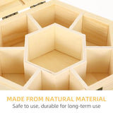 MAGICLULU 1pc Wooden Hexagonal Jewelry Box Unfinished Hexagonal Wooden Craft Box Hexagonal Wooden Storage Box for Ring Bracelet Necklace Earrings MAGICLULU