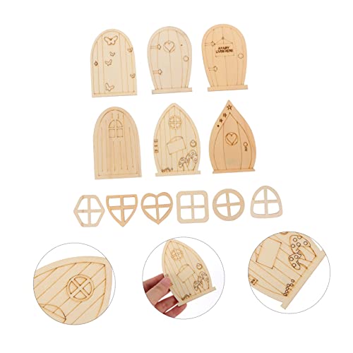 COHEALI 48pcs Mini Fairy Door Fairy Door and Tree Door Fairy Door Miniature Kids Outdoor Playsets Houses DIY Miniature Gate Outside Kids Toys - WoodArtSupply