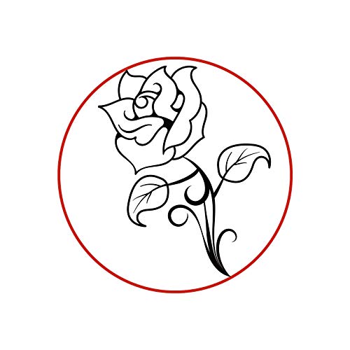 Rose Flower Leather Branding Iron with Wooden Handle for Unique Crafting and Baking SUPERFINDINGS