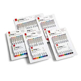 KINGART 440-8 PRO Inkline Color Micro Line & Precision Graphic Pens, 8 Colors, Fine Pt. Brush Nibs, Archival Waterproof Japanese Ink for Art, KINGART