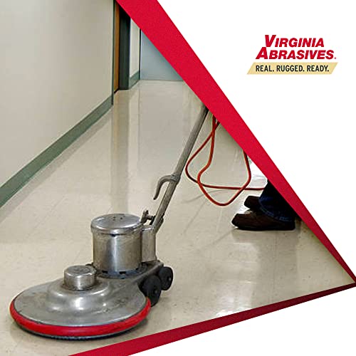 Virginia Abrasives Floor Maintenance Pads - Synthetic Non-Woven Pads for Stripping and Waxing. Heavy Duty Replacement Pads for Floor, Thick Polishing Virginia Abrasives