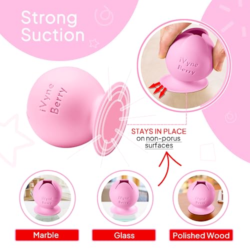 iVyne Berry Suctioned Vinyl Weeding Scrap Collector & Holder for Weeding Tools for Vinyl - Pink iVyne