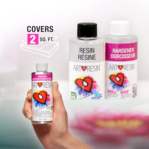 ArtResin - Epoxy Resin - Clear - Non-Toxic - 8 oz (4 oz Resin + 4 oz Hardener) (236 ml) ArtResin
