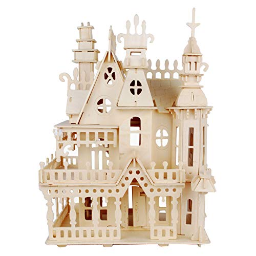NWFashion Wooden Dream Dollhouse DIY Kits 3D Puzzle for Christmas Party Halloween House (Dream House) NWFashion