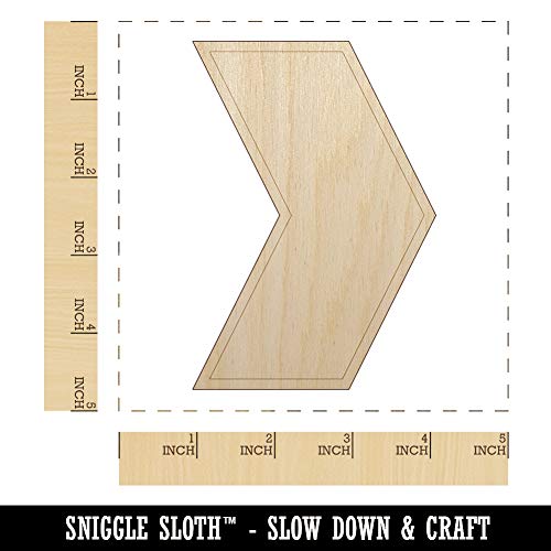 Chevron Arrow Outline Unfinished Wood Shape Piece Cutout for DIY Craft Projects - 1/8 Inch Thick - 4.70 Inch Size - WoodArtSupply