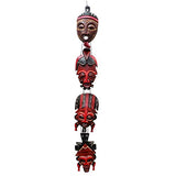 Stoneage Arts African Masks Wall Hanging Art Hand Carving Safari Décor Wall Head Sculpture Wild Animal and Tribal Features Faces Hanging Together for Stoneage Arts