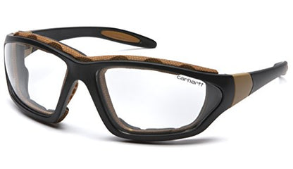 Carhartt Carthage Safety Eyewear with Vented Foam Carriage, Clear Anti-fog Lens - WoodArtSupply