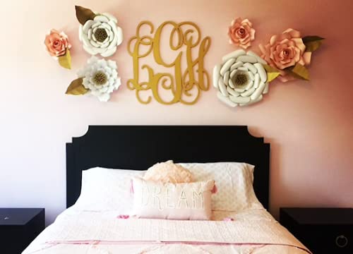 Wooden Craft Cutouts 6in-10in, 3-Letter Wooden Monogram, Unfinished Wood Letters, Nursery Decor, Wood Wall Hanging, Wall Art, DIY, Car Charm Wooden Craft Cutouts