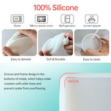 Midnadiy 8 Pcs Thickened Resin Coaster Molds - Large Round Square Silicone Coaster Molds for Epoxy Resin, DIY Crafts, Home Decor, Gifts - Durable and Midnadiy