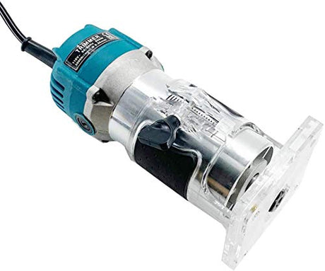 TAUFAOD Palm Router Electric Hand Trimmer Wood Router Collets Woodworking Tool Laminate Trimmer 110V 800W (800W Blue) TAUFAOD