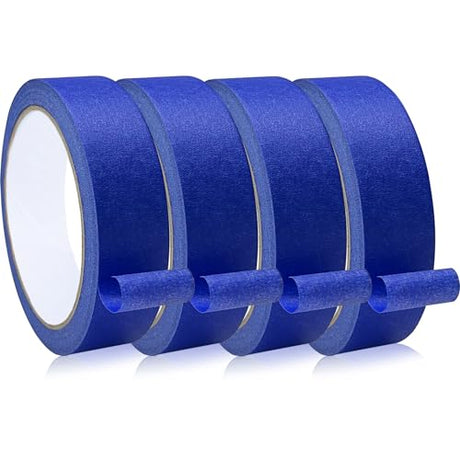 4 Rolls Blue Painters Tape, Masking Tape, Painter's Tape, Painting Tape with Multi-Surface Adhesive Backing for Artist DIY Crafts, Arts, Decorations, SmaringWing
