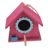 Kisangel Wooden Bird House Bird Nest Craft Bird House Unfinished Birdhouses Mini Bird Wood Bird Cage House Wooden Bird Nest Hanging Bird House Wood Kisangel