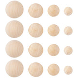 120pcs Half Round Wooden Balls Unfinished Wood Cabochons Split Wood Balls for DIY Decoration Craft Paint Ornaments (Burlywood, 14.5-29.5mm) EEE ELECRELIVE