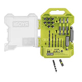 Cordless 1/2 inch Power Drill Driver Bundle with Ryobi Drill, (2) 18-Volt Batteries, Charger, 20 Piece Multipurpose Drill Bit Set and Buho Tool Bag Buho