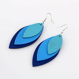 30PCS Leaf Shape Unfinished Wood Earring Blanks Pendant Laser Cut Wood Shapes (Natural, 50mm, 40mm, 30mm) NUORUI