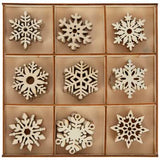 Mini Laser Cuts Wood Shape Christmas Holiday Snowflakes - 54 Pieces Christmas Crafts