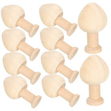 Gogogmee 20 pcs Easter Wooden Plain Wood Trees Miniature Wood Trees DIY Unfinished peg People Unfinished Wood Miniature Trees Wooden pegs for Crafts Gogogmee