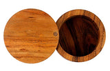Kaizen Casa Acacia Wood Salt or Spice Box with Swivel Cover perfect for keeping table salt, gourmet salts, herbs or favorite seasonings, close at Kaizen Casa