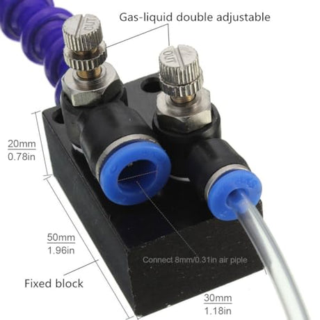 OriGlam Mist Coolant Lubrication Spray System for Metal Cutting Engraving Cooling Sprayer Machine for Air Pipe CNC Lathe Milling Drill OriGlam