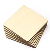 Unfinished Square Blank Wood Pieces 8 Inches, Coasters, Trivet, Pyrography, Painting, Writing, Kids Arts and Crafts, STEAM, Decorations, DIY Crafts… Torched