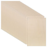 Vicenpal 24 Pcs 1/8 Inch Balsa Wood Sheets for Crafts 3 mm Thick Craft Wood Unfinished Plywood Thin Wood Sheets for Drawing Painting Engraving Laser Vicenpal