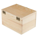MonkeyJack 2 Tiers Plain Unpainted Wooden Jewelry Box Organizer Storage Container Unfinished Drawer Case DIY Crafts MonkeyJack