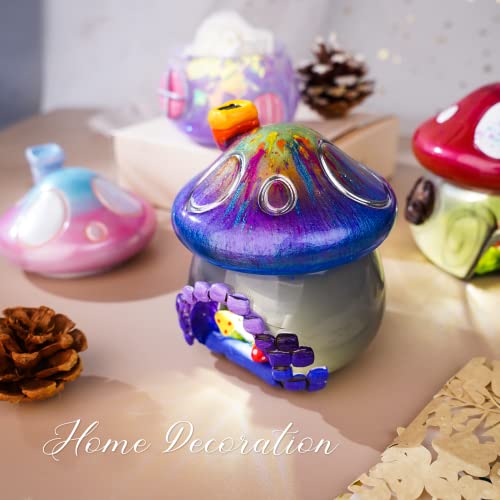 LET'S RESIN Jar Resin Molds Silicone, Mushroom Resin Jar Mold with Lid, Silicone Molds for Epoxy Resin, Epoxy Molds Silicone for Christmas Gifts, LET'S RESIN
