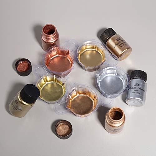 LET'S RESIN Metallic Pigment Powder, 5 Colors Fine Resin Pigment Powder, Each Bottle 20ml Resin Color Pigment for Epoxy Resin Coloring, Polymer Clay LET'S RESIN