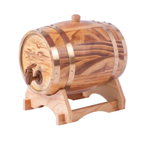 Large 10L Oak Aging Barrels Whiskey Barrel Dispenser Wine Bucket No Leak for Storage Wine & Spirits & Whisky (with baked oak chips) - WoodArtSupply