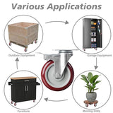 Finnhomy 5 Inch Casters Wheels Set of 4 Heavy Duty Plate Swivel Locking Casters for Furniture/Workbench Premium Industrial Wheels 3000 Lbs Anti-wear Finnhomy