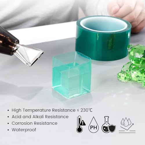 Resiners Resin Tape for Epoxy Resin Molding - 2IN W x 120FT L - Thermal Adhesive Tape, High Temperature Resistance, Easy Peel-Off, Release Resin Tape Resiners