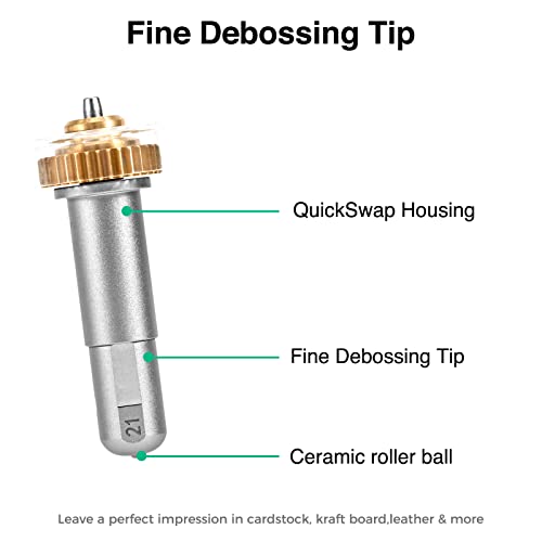 Fine Debossing Tip and Quickswap Housing, Debossing Tip Compatible with Cricut Maker/Maker 3 Aleybloodes