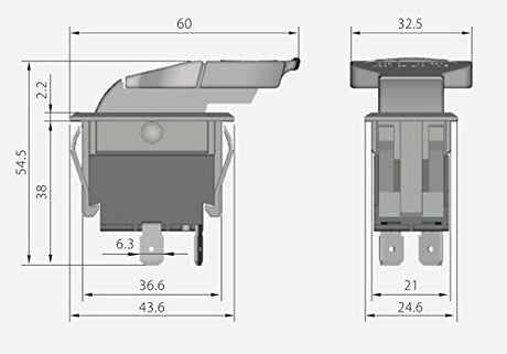 HQRP On-Off Paddle Switch Compatible with Dewalt, Rockwell, Hitachi, Reliant, Performax, Dayton, Jet, Sears Craftsman Power Tools Planer Band Saw HQRP