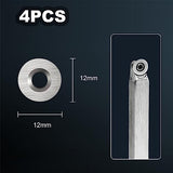 Diraeen 35Pcs Tungsten Carbide Cutters Inserts Set,Lathe Tools for Wood Lathe Turning Tools,Supplied with Screws and Screwdriver Diraeen